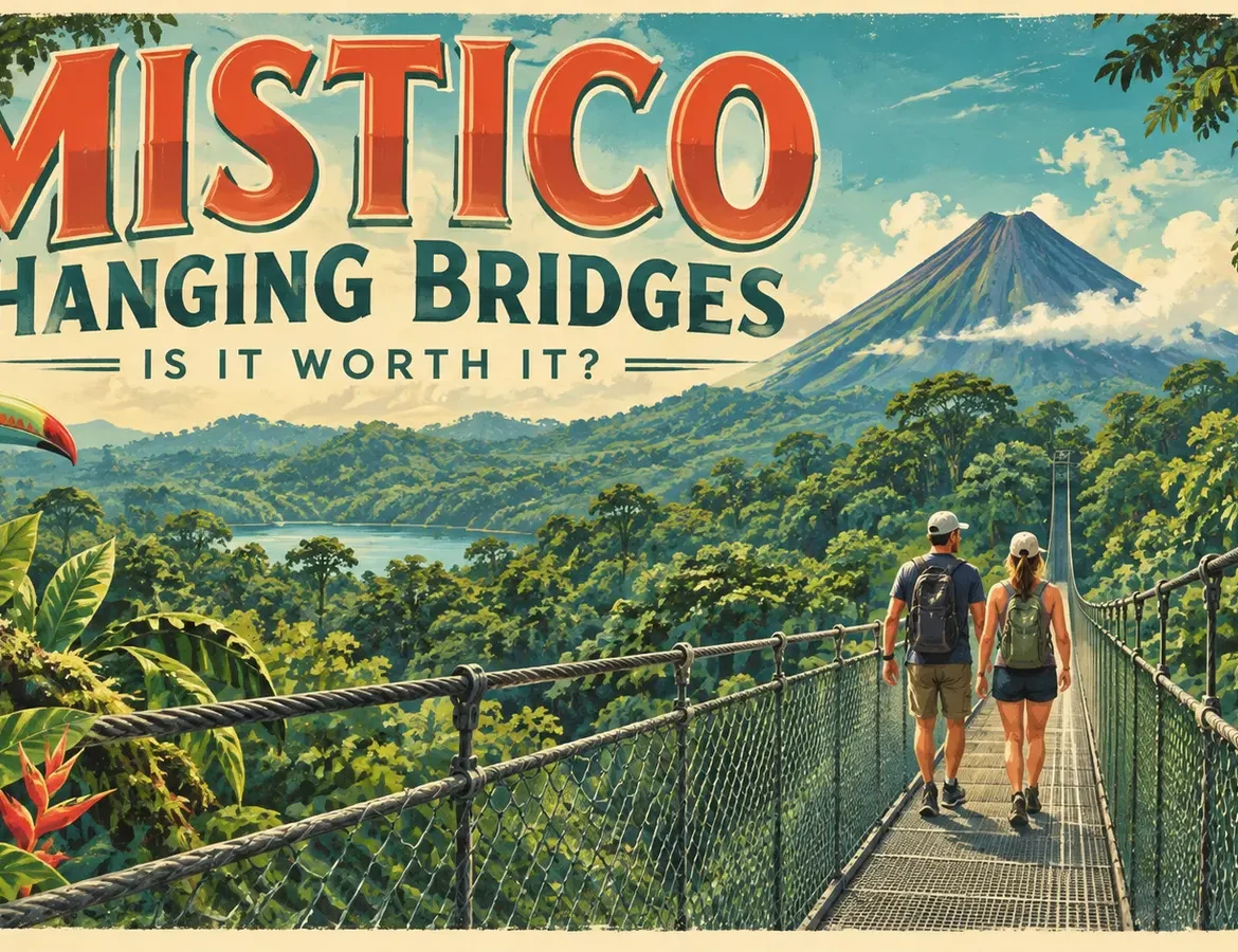Hanging bridges in a four-day La Fortuna family itinerary